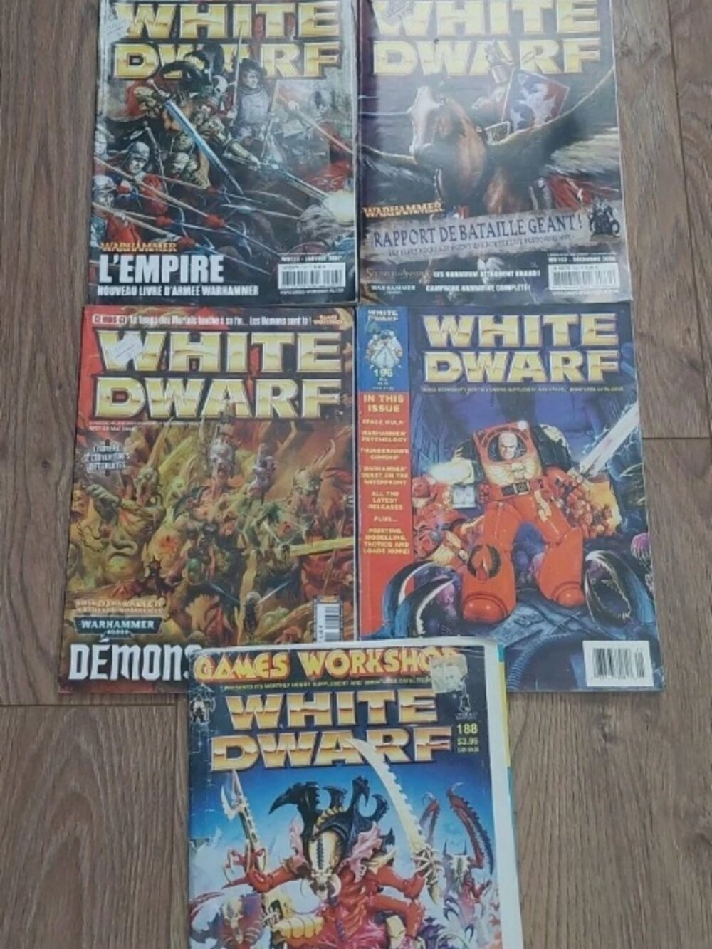 White Dwarf Magazine Lot Of 5 Games Workshop Francais French LOTR Warhammer 2008